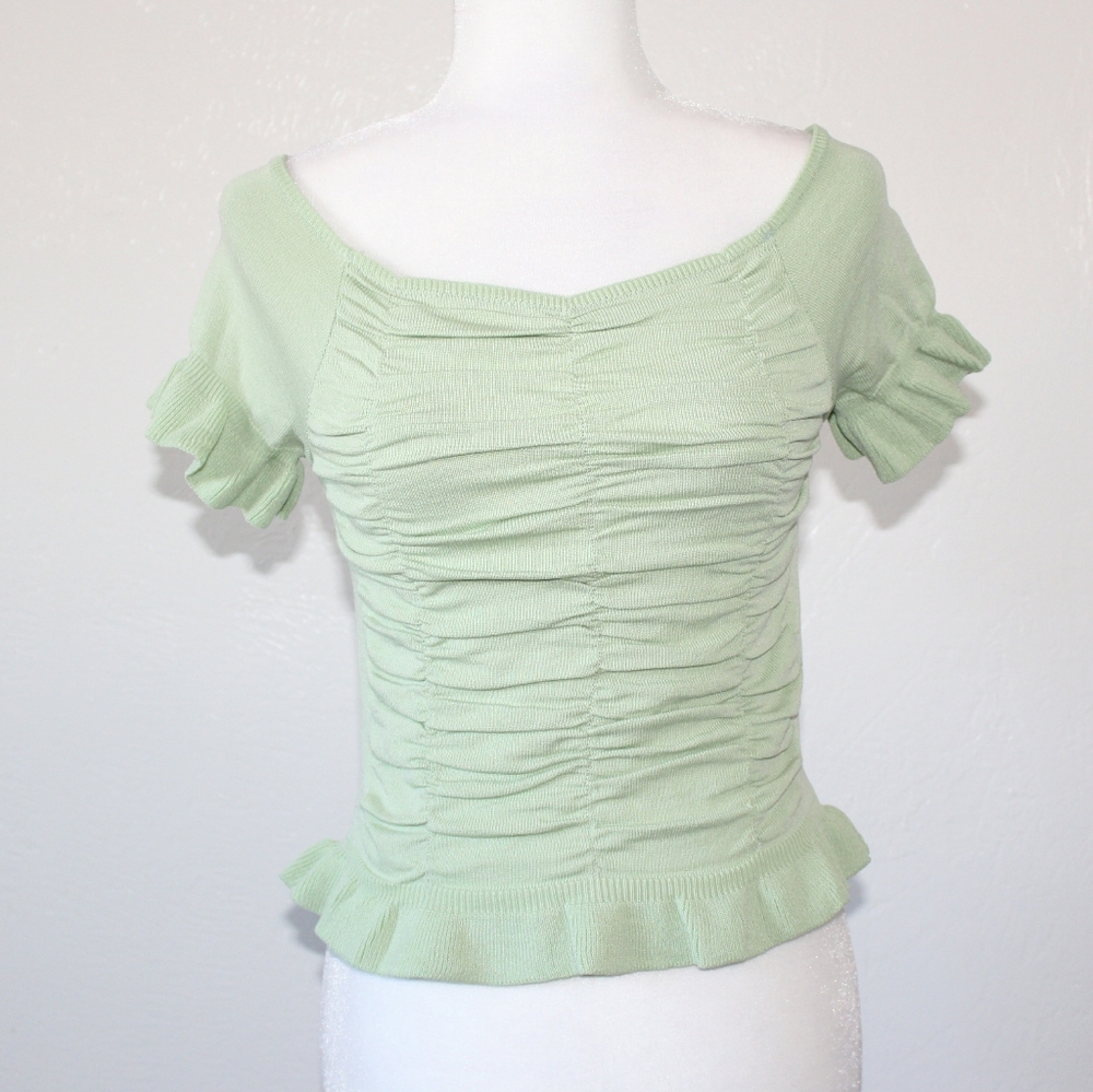 Ruched Ruffle Top